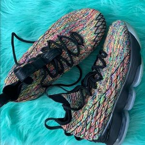 Lebron multicolor basketball shoes, size 6.5